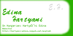 edina hartyani business card